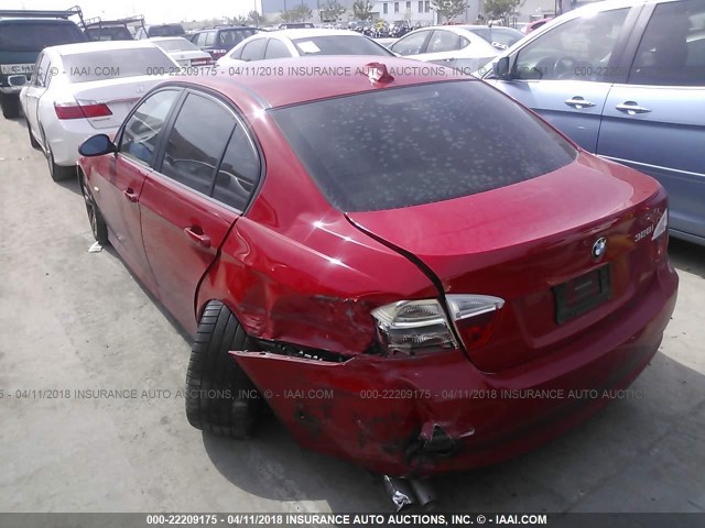 WBAVC53547FZ76918 - 2007 BMW 328 I SULEV RED photo 3