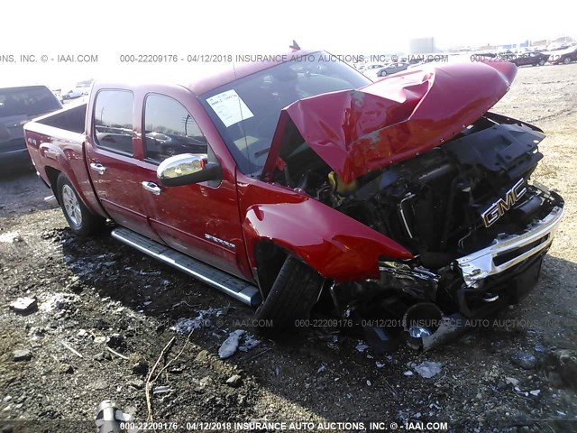 3GTP2VE36BG196453 - 2011 GMC SIERRA K1500 SLE RED photo 1