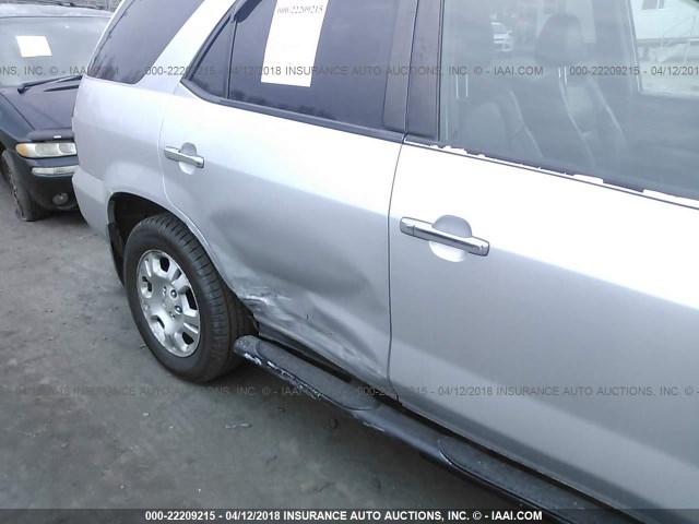 2HNYD18232H500195 - 2002 ACURA MDX GRAY photo 6