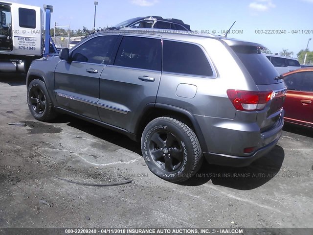 1C4RJFAG5CC124089 - 2012 JEEP GRAND CHEROKEE LAREDO GRAY photo 3