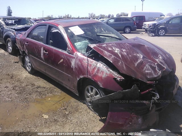 4T1BE30K02U057237 - 2002 TOYOTA CAMRY LE/XLE/SE BURGUNDY photo 1