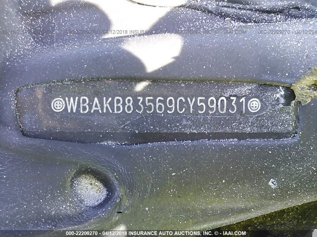 WBAKB83569CY59031 - 2009 BMW 750 LI BLACK photo 9
