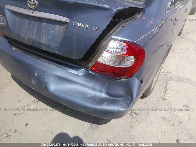 4T1BE30K73U767866 - 2003 TOYOTA CAMRY LE/XLE/SE ღია ლურჯი ფოტო 6