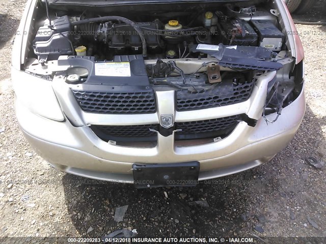 2D4GP44L13R311665 - 2003 DODGE GRAND CARAVAN SPORT GOLD photo 10