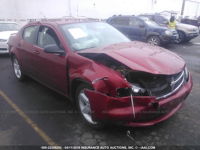 1B3LC56R58N603419 - 2008 DODGE AVENGER SXT RED photo 1