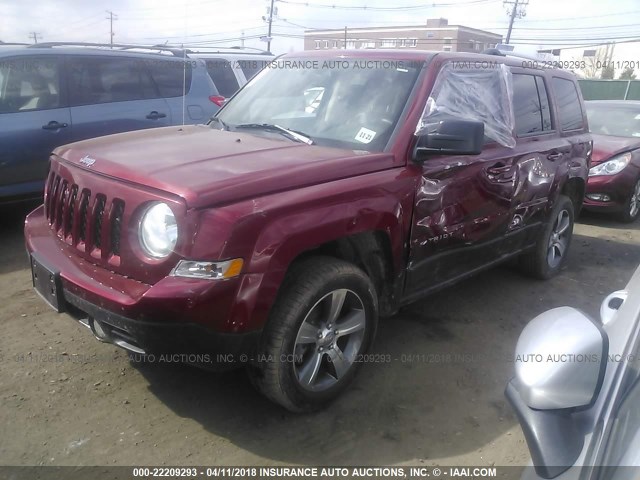 1C4NJRFB8HD176248 - 2017 JEEP PATRIOT LATITUDE RED photo 2