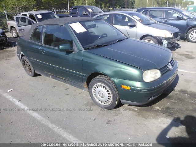 3VWCB61E1XM811962 - 1999 VOLKSWAGEN CABRIO GL GREEN photo 1