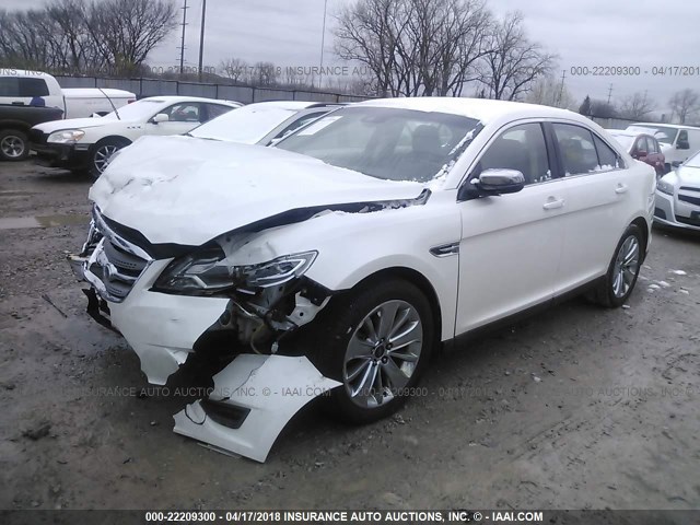 1FAHP2FW2AG162510 - 2010 FORD TAURUS LIMITED WHITE photo 2