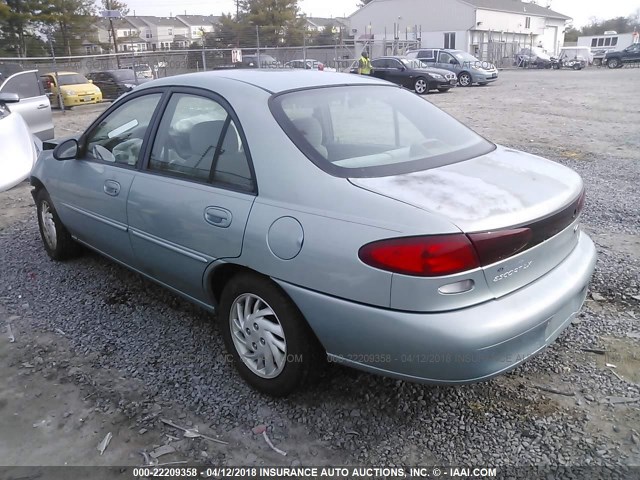 1FALP13P3VW246588 - 1997 FORD ESCORT LX/SPORT TURQUOISE photo 3