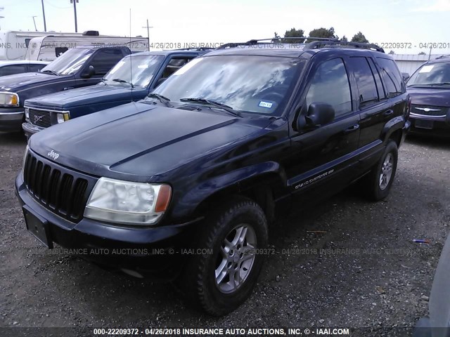 1J4G258S9YC337783 - 2000 JEEP GRAND CHEROKEE LIMITED BLACK photo 2