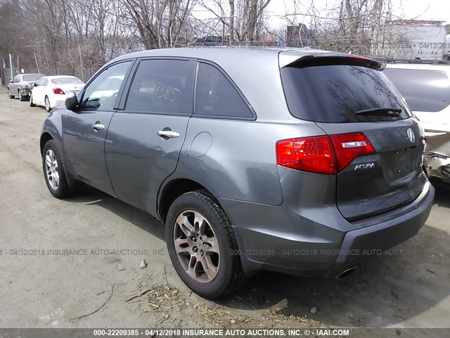2HNYD283X7H512897 - 2007 ACURA MDX TECHNOLOGY GRAY photo 3