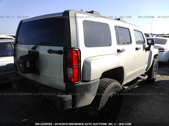 5GTDN13E578252668 - 2007 HUMMER H3 BEIGE photo 4