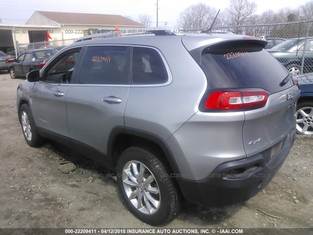 1C4PJMDB6FW685139 - 2015 JEEP CHEROKEE LIMITED GRAY photo 3