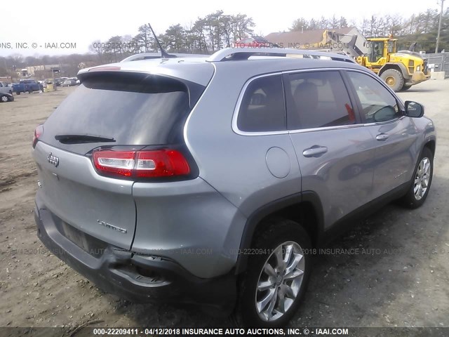 1C4PJMDB6FW685139 - 2015 JEEP CHEROKEE LIMITED GRAY photo 4