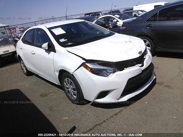 5YFBURHE5FP321466 - 2015 TOYOTA COROLLA L/LE/LE PLS/PRM/S/S PLS WHITE photo 1