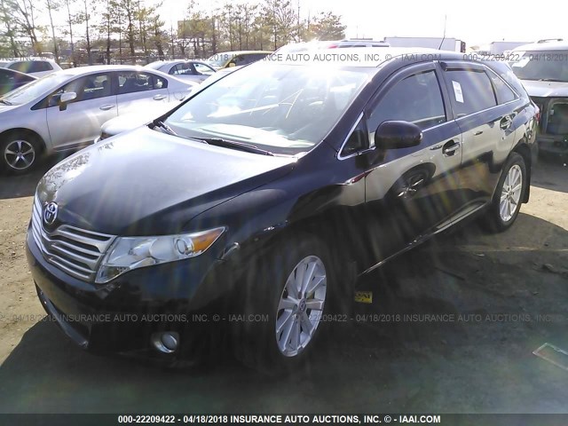 4T3ZA3BB1CU058445 - 2012 TOYOTA VENZA LE/XLE BLACK photo 2