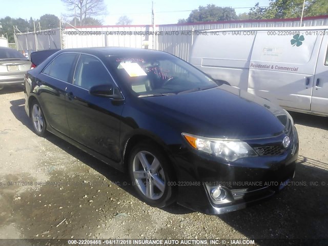 4T1BF1FK3CU080814 - 2012 TOYOTA CAMRY SE/LE/XLE BLACK photo 1