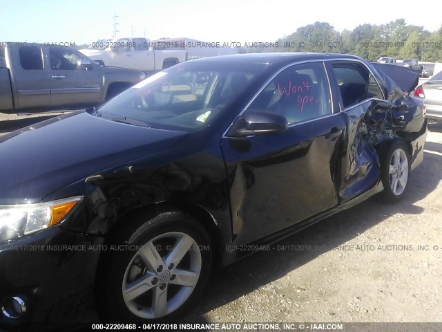 4T1BF1FK3CU080814 - 2012 TOYOTA CAMRY SE/LE/XLE BLACK photo 6