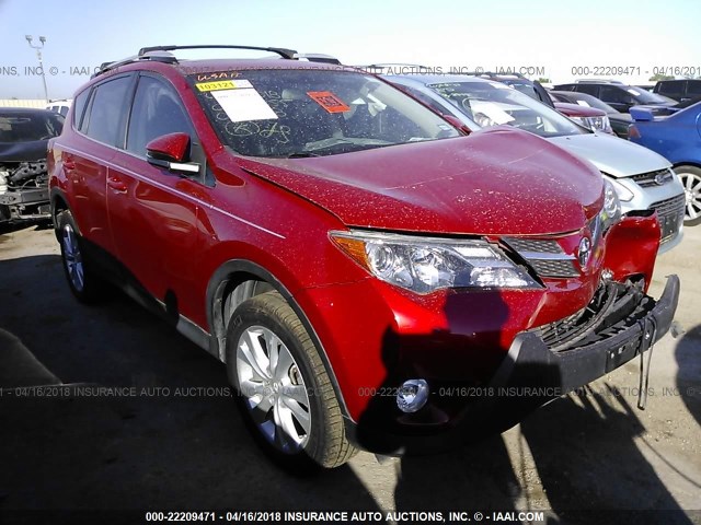 2T3YFREV5DW066698 - 2013 TOYOTA RAV4 LIMITED RED photo 1