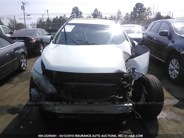 JN8AZ18W99W131094 - 2009 NISSAN MURANO S/SL/LE WHITE photo 6