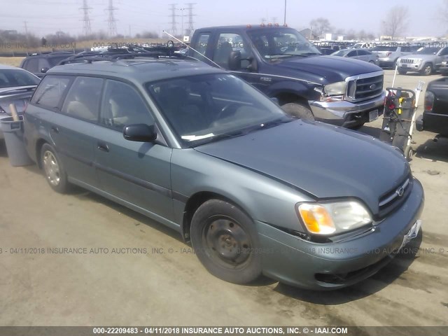 4S3BH635017308029 - 2001 SUBARU LEGACY L GREEN photo 1