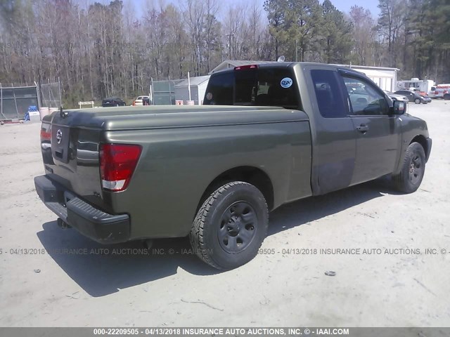 1N6AA06AX4N502599 - 2004 NISSAN TITAN XE/SE/LE GREEN photo 4