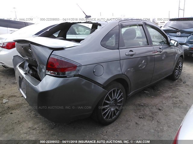 1FAHP3GN4AW120924 - 2010 FORD FOCUS SES GRAY photo 4