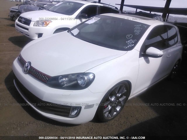 WVWFD7AJ7DW104891 - 2013 VOLKSWAGEN GTI WHITE photo 2