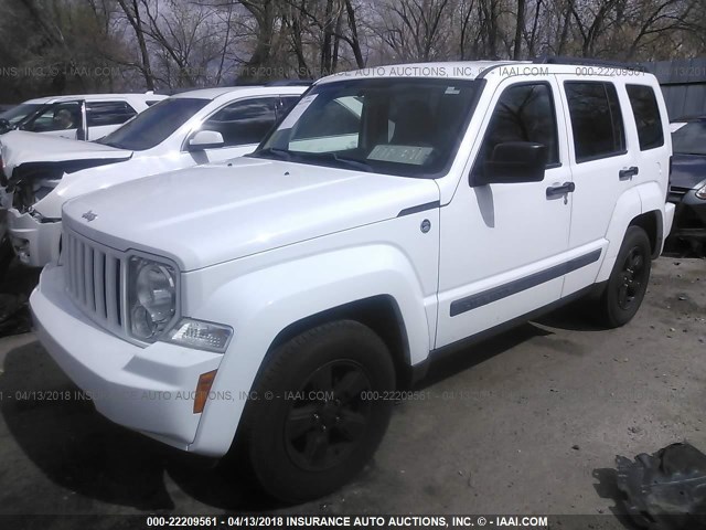 1J4PN2GKXBW588177 - 2011 JEEP LIBERTY SPORT WHITE photo 2