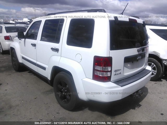 1J4PN2GKXBW588177 - 2011 JEEP LIBERTY SPORT WHITE photo 3