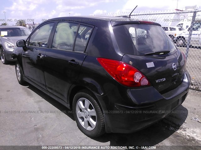 3N1BC13E07L449692 - 2007 NISSAN VERSA S/SL BLACK photo 3