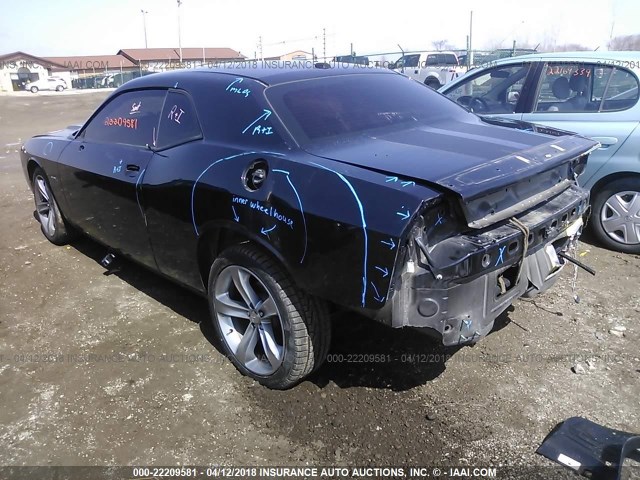 2C3CDZAT0FH701211 - 2015 DODGE CHALLENGER SXT BLACK photo 3