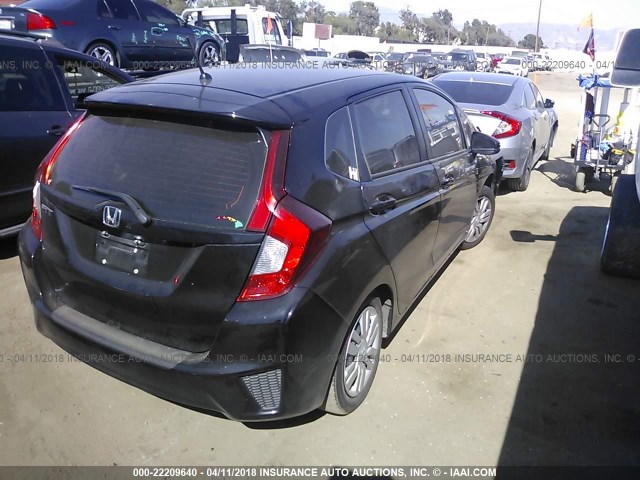 JHMGK5H5XGX007396 - 2016 HONDA FIT LX BLACK photo 4