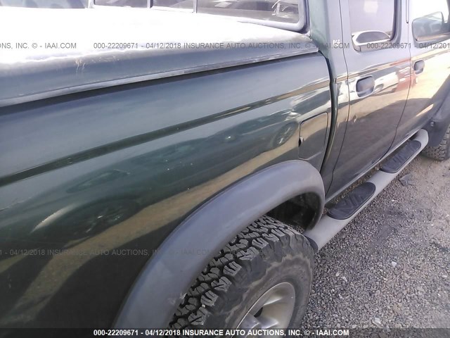 1N6ED27T5YC352570 - 2000 NISSAN FRONTIER CREW CAB XE/CREW CAB SE GREEN photo 6