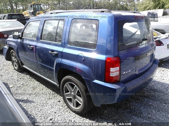 1J4FF28B99D193811 - 2009 JEEP PATRIOT SPORT BLUE photo 3