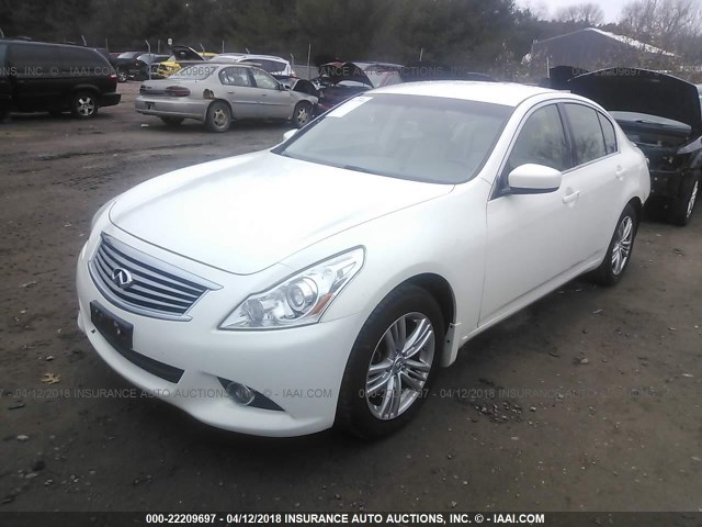 JN1DV6AR1CM862288 - 2012 INFINITI G25 WHITE photo 2