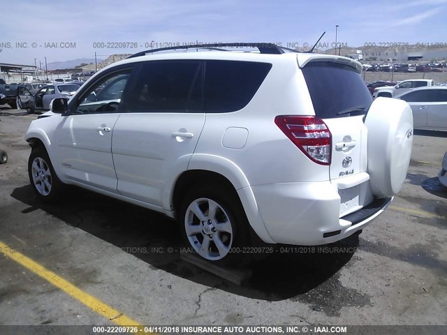 2T3DK4DV3CW070018 - 2012 TOYOTA RAV4 LIMITED WHITE photo 3