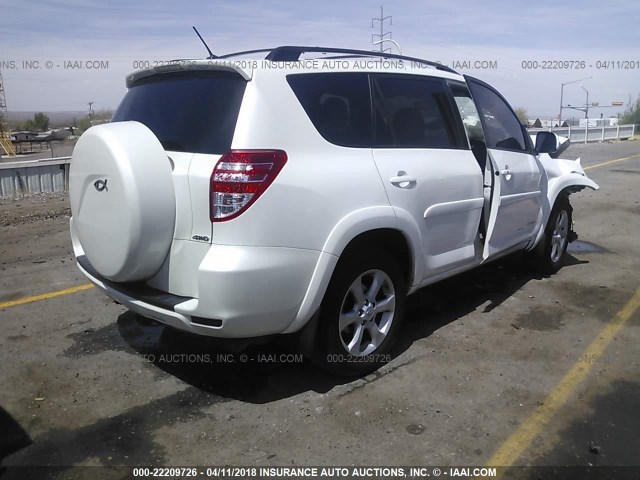 2T3DK4DV3CW070018 - 2012 TOYOTA RAV4 LIMITED WHITE photo 4