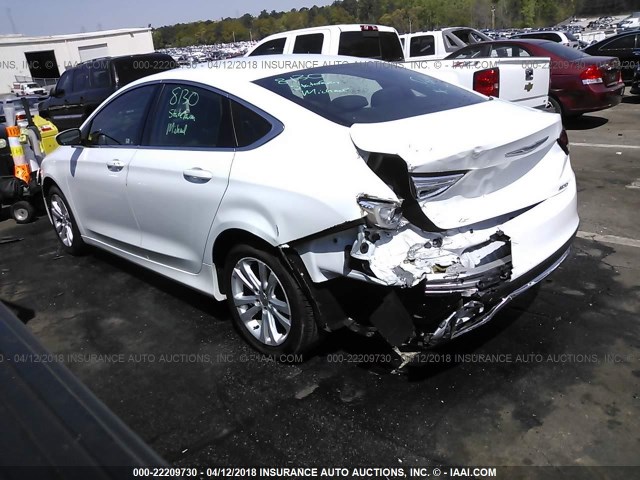 1C3CCCAB3FN552923 - 2015 CHRYSLER 200 LIMITED WHITE photo 3