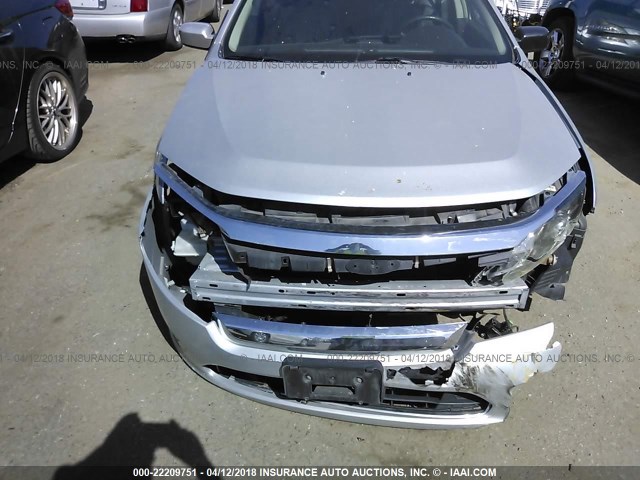 3FADP0L37AR318269 - 2010 FORD FUSION HYBRID SILVER photo 6