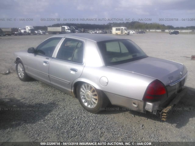 2MEBM7FV0AX612273 - 2010 MERCURY GRAND MARQUIS LS SILVER photo 3