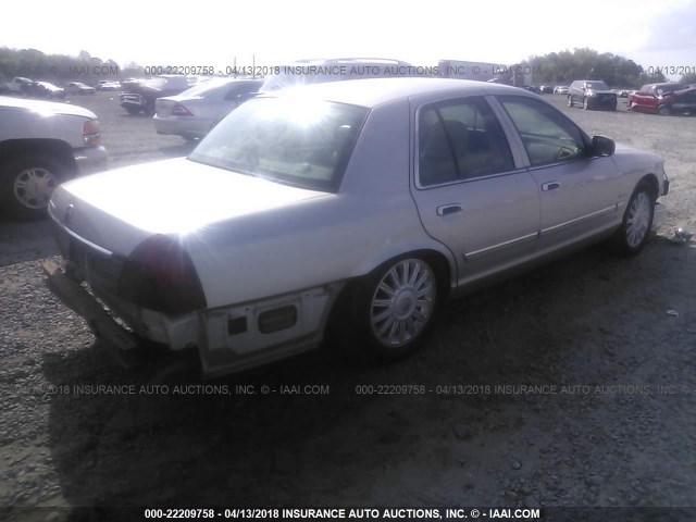 2MEBM7FV0AX612273 - 2010 MERCURY GRAND MARQUIS LS SILVER photo 4