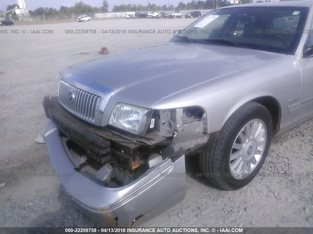 2MEBM7FV0AX612273 - 2010 MERCURY GRAND MARQUIS LS SILVER photo 6