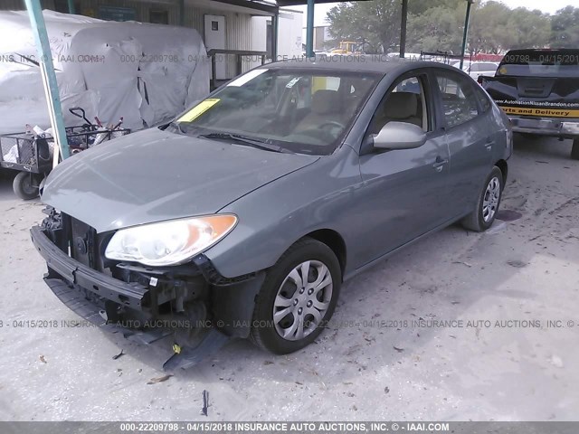 KMHDU4AD6AU912197 - 2010 HYUNDAI ELANTRA BLUE/GLS/SE SILVER photo 2