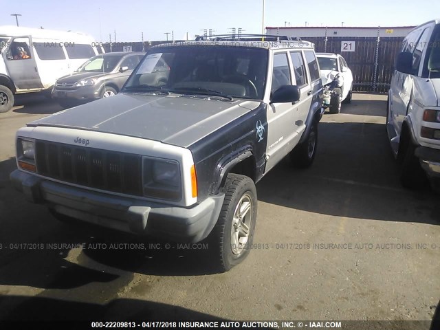 1J4FF58S6YL191262 - 2000 JEEP CHEROKEE CLASSIC SILVER photo 2