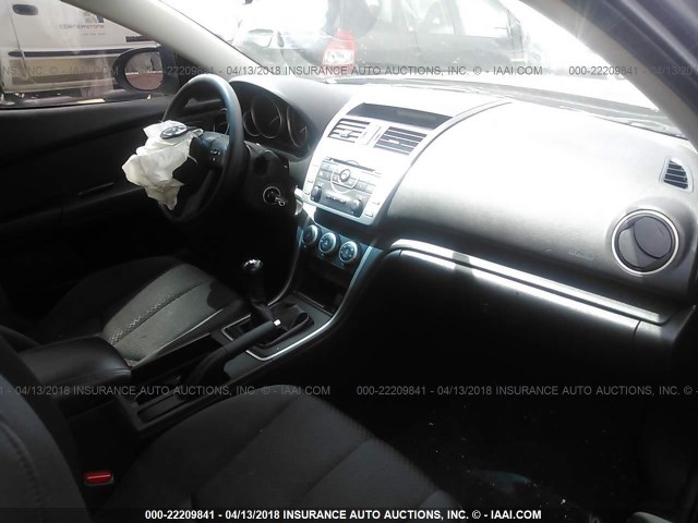 1YVHZ8BH6C5M17909 - 2012 MAZDA 6 I GRAY photo 5