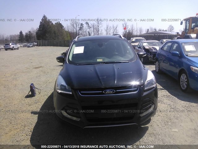 1FMCU0JX0EUB28229 - 2014 FORD ESCAPE TITANIUM BLACK photo 6