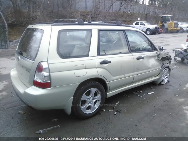 JF1SG63676H713601 - 2006 SUBARU FORESTER 2.5X BEIGE photo 4