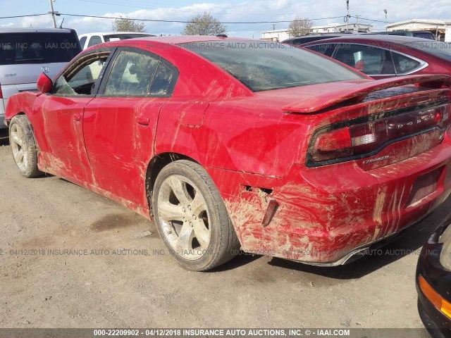 2C3CDXCT9CH194872 - 2012 DODGE CHARGER R/T RED photo 3