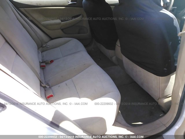 1HGCM56163A143159 - 2003 HONDA ACCORD DX WHITE photo 8